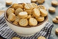 Healthy Peanut Butter Sandwich Crackers Royalty Free Stock Photo