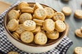 Healthy Peanut Butter Sandwich Crackers Royalty Free Stock Photo