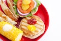 Healthy Picnic Food - Turkey Burger Royalty Free Stock Photo
