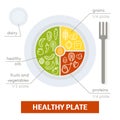 Healthy plate concept Royalty Free Stock Photo