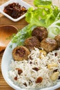 Indian Lamb Koftas with Basmati Rice and Salad