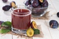 Healthy Plum Juice Royalty Free Stock Photo