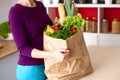 Healthy positive happy woman holding a paper