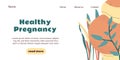 Healthy pregnancy banner background template