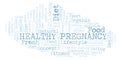Healthy Pregnancy word cloud. Royalty Free Stock Photo