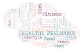 Healthy Pregnancy word cloud. Royalty Free Stock Photo