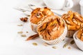 Healthy pumpkin muffins Royalty Free Stock Photo