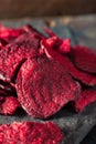 Healthy Purple Baked Beet Chips Royalty Free Stock Photo