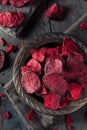 Healthy Purple Baked Beet Chips Royalty Free Stock Photo