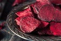 Healthy Purple Baked Beet Chips Royalty Free Stock Photo