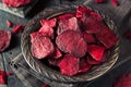 Healthy Purple Baked Beet Chips Royalty Free Stock Photo