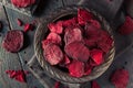 Healthy Purple Baked Beet Chips Royalty Free Stock Photo