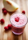 Healthy raspberry and melon juice Royalty Free Stock Photo