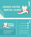 Healthy rated dental clinic, business card info