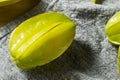 Healthy Raw Yellow Starfruit Royalty Free Stock Photo
