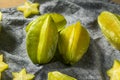 Healthy Raw Yellow Starfruit Royalty Free Stock Photo