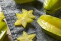 Healthy Raw Yellow Starfruit Royalty Free Stock Photo