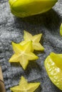 Healthy Raw Yellow Starfruit Royalty Free Stock Photo