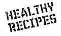 Healthy Recipes rubber stamp