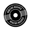 Healthy Recipes rubber stamp