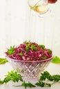 Healthy red coleslaw on a lively light background Royalty Free Stock Photo