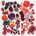 Healthy Red and Purple Super Food Royalty Free Stock Photo