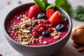 Healthy Red Smoothie Bowl Royalty Free Stock Photo