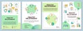 Healthy relationship characteristics green brochure template Royalty Free Stock Photo