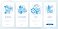 Healthy relationships characteristics blue onboarding mobile app screen