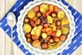 Roasted root vegetables from overhead Royalty Free Stock Photo