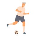 Healthy run soccer player icon cartoon vector. Healthy music Royalty Free Stock Photo