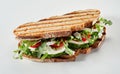 Healthy rye bread sandwich with pesto Royalty Free Stock Photo