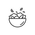 Healthy salad icon vector illustration. Food and cooking Royalty Free Stock Photo