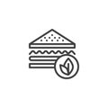 Healthy sandwich line icon