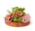 Healthy sandwich with vegetable and smoked ham Royalty Free Stock Photo