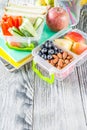 Healthy school lunch box Royalty Free Stock Photo