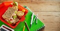 Healthy school lunch box with nutritious food Royalty Free Stock Photo