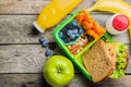 Healthy school lunch box Royalty Free Stock Photo