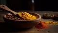 Healthy seasoning for curry spices, herbs, chili, turmeric generated by AI