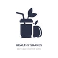 healthy shakes icon on white background. Simple element illustration from Food concept