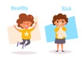 Healthy Sick Opposite Royalty Free Stock Photo