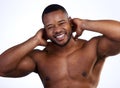 Healthy skin gives me confidence. Studio portrait of a handsome young man posing against a white background. Royalty Free Stock Photo