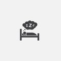 Healthy sleeping base icon. Simple sign