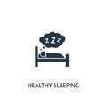 Healthy sleeping icon. Simple element