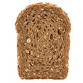 Healthy slice of multi grain bread with seeds. Wholesome food Royalty Free Stock Photo