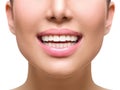 Healthy smile. Teeth whitening. Dental care Royalty Free Stock Photo