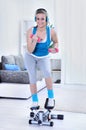 Healthy smiling woman exercising Royalty Free Stock Photo
