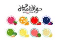 Healthy smoothie collection balance diet menu, banner template food and drinking product, vegetable and fruit juicy concept on Royalty Free Stock Photo