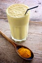 Healthy smoothie with turmeric as ingredient