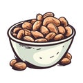 Healthy snack bowl, nuts and seeds